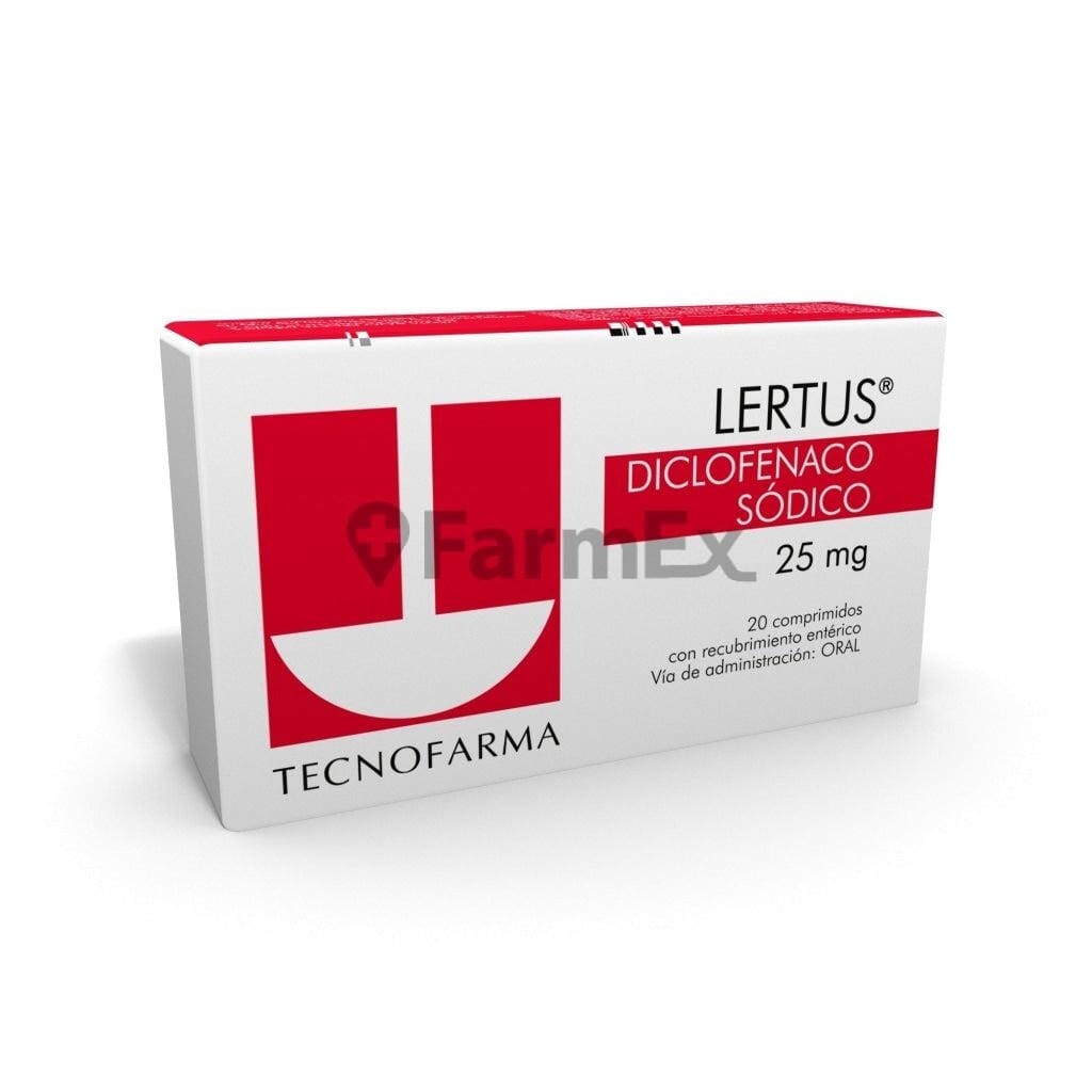 Lertus 25 mg x 20 comprimidos Farmex-Fonasa-Persistente